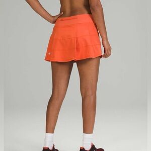 Lululemon Pace Rival Mid-Rise Skirt in Warm Coral